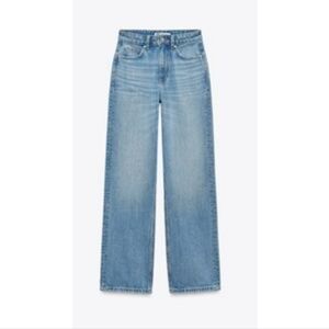 Zara High Rise Straight Leg Jeans